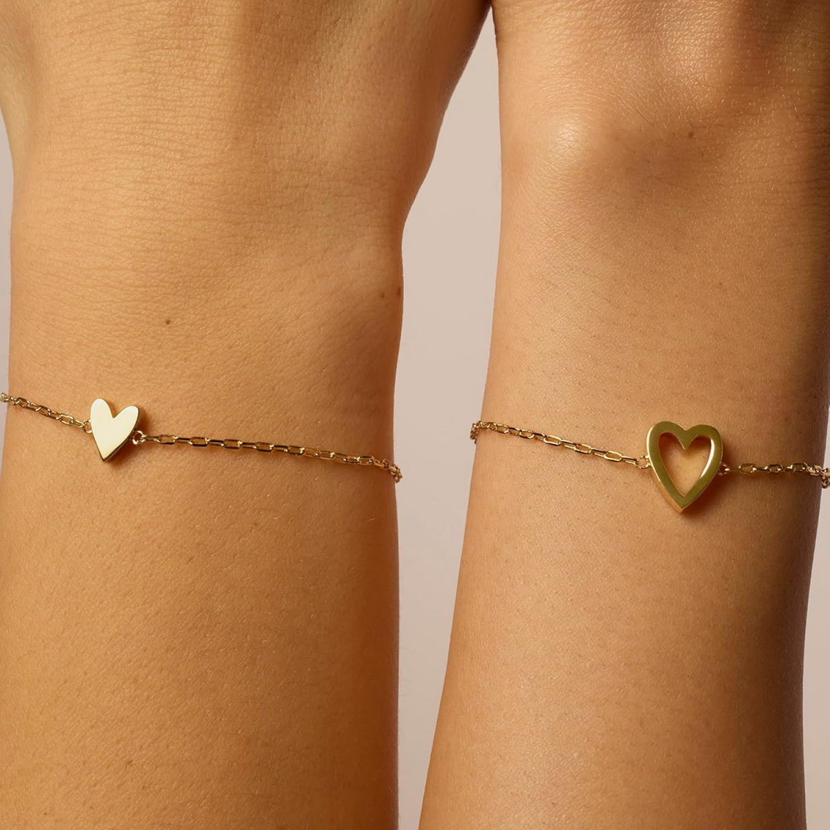 Ensemble de Bracelets Cœurs Unis