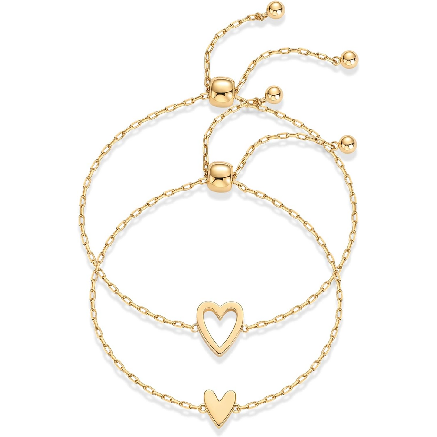 Ensemble de Bracelets Cœurs Partagés