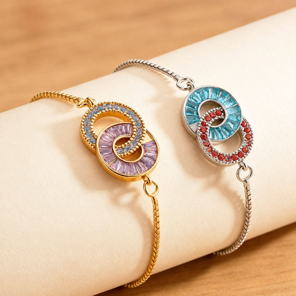 Bracelet Personnalisé Duo Pierres